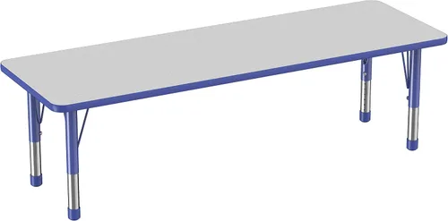 Vista 81 de FDP - Mesa rectangular para actividades escolares y aulas (24 x 36 pulgadas), patas gruesas para niños pequeños, altura ajustable de 15 a 24