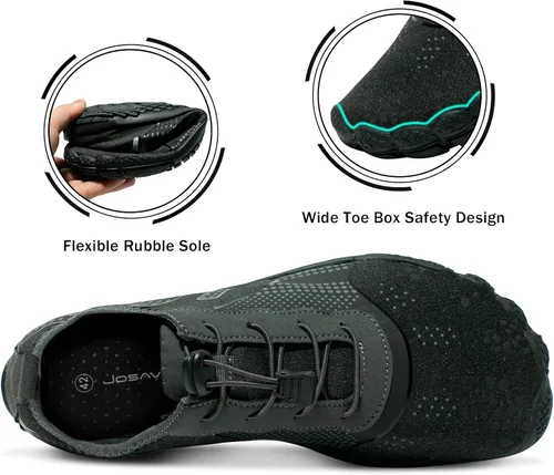 Vista 7 de Zapatos de agua para hombre descalzos de secado rápido, calcetines acuáticos para natación, buceo, surf, piscina, deportes acuáticos, playa