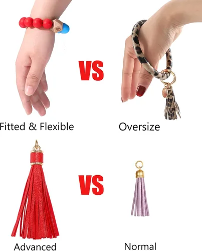 Vista 5 de BVGA Pulsera llavero de pulsera de silicona para mujer