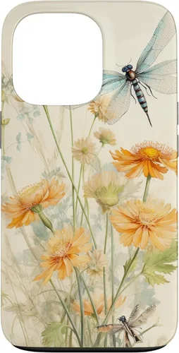 Vista 10 de Cute Vintage Illustration Daisy Flowers Dandelion Dragonfly Case for iPhone 17