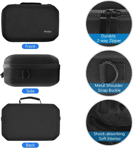 Vista 3 de ProCase Eva - Funda protectora para Oculus Quest 2, accesorios de controlador de Gamepad, bolsa de transporte dura a prueba de golpes, funda