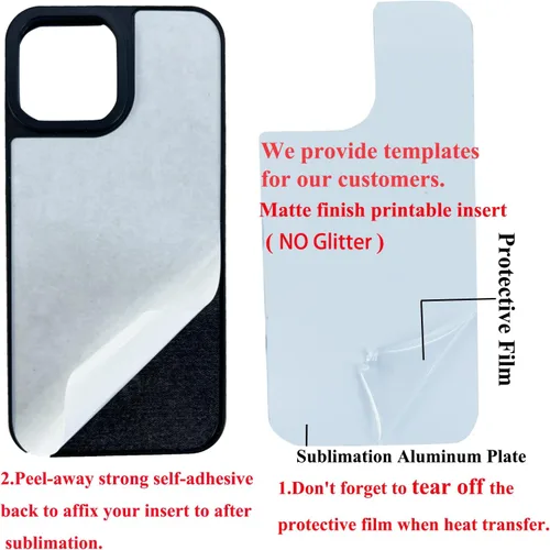 Vista 7 de JUSTRY 5 juegos de fundas para teléfono en blanco de sublimación a granel compatibles con iPhone 15, 6.1 pulgadas, 2 en 1 2D DIY funda de goma suave