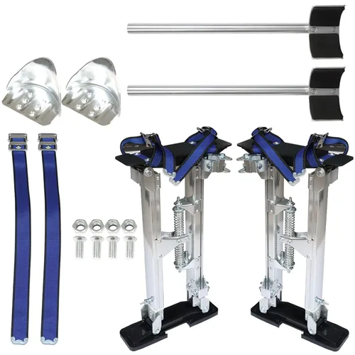 Vista 6 de 18-30Inch Ajustable Drywall Stilts Trabajo Stilts Aluminio Negro