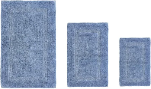 Vista 481 de Better Trends - Juego de 2 alfombras de baño 100% algodón, extra suaves, con borlas, de 17" x 24", alfombra de baño superabsorbente y reversible