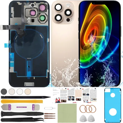 Vista 13 de Funda trasera de repuesto compatible con iPhone 8 de 4.7" + Herramientas profesionales (Gris espacial) Incluye herramientas profesionales, cinta