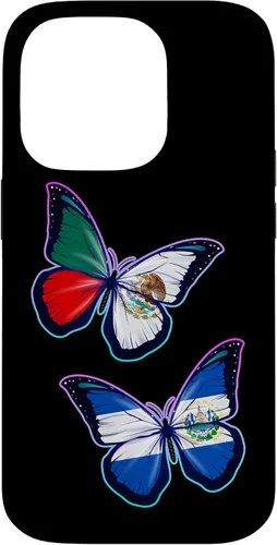Vista 17 de El Salvador y México bicultural Roots - Carcasa para iPhone 17 (versión mariposa)