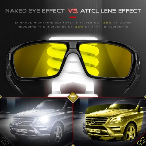 Vista 4 de ATTCL - Gafas de sol polarizadas para hombres - Gafas deportivas de pesca 100 protección UV