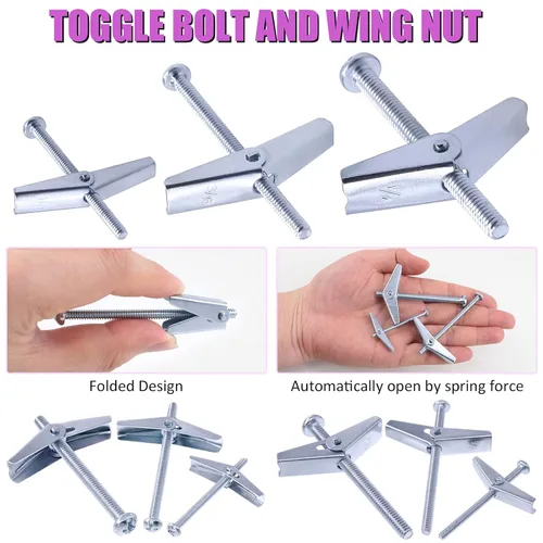 Vista 9 de Swpeet Surtido de 84 piezas de perno de palanca y tuerca de ala