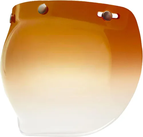 Vista 10 de GDM Casco de moto Bubble Shield 3-Snap Button Flip Up Down Universal (Ámbar degradado)