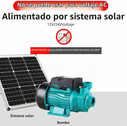 Vista 4 de Bomba de transferencia de 12 V 24 V Solar 82.0 ft autocebante, bomba de vórtice de suministro de agua solar para chorro de pozos poco profundos
