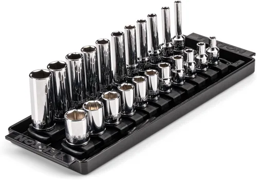 Vista 12 de TEKTON Juego de llaves de vaso de 6 puntos de 1/4 pulgadas, 11 piezas