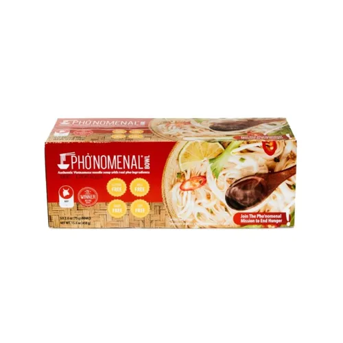 Vista 3 de Pho'nomenal Tazón de Fideos Instantáneos Pho Sin Gluten, Sopa de Carne Vietnamita Baja en Sodio, Sin MSG, Receta Familiar Auténtica, Sin OMG, Sin