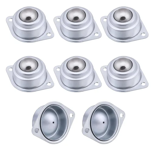 Vista 9 de XiKe 4 rodamientos de transferencia de bolas de rodillo de 1/2 pulgada, ruedas universales de bolas de rotación de 360º, unidad de transferencia