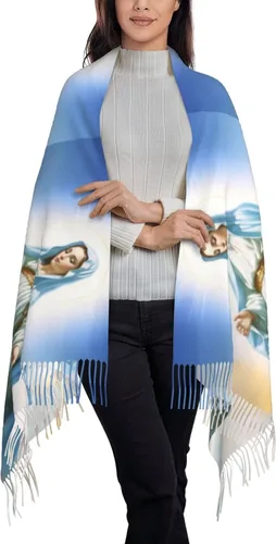 Vista 3 de VEIZKUO Borlas suaves bufandas chales envolventes bufandas ligeras, chales grandes y envolturas para vestidos de noche, decoración de fiesta