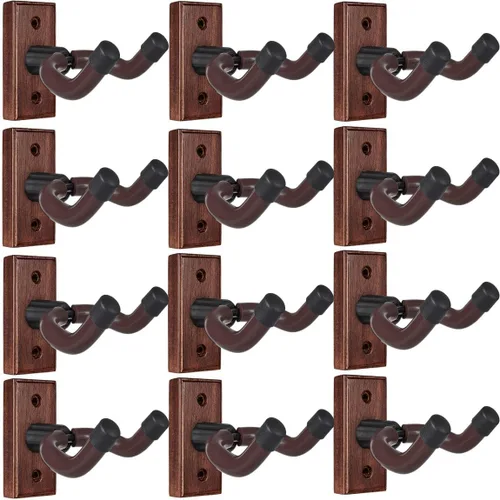 Vista 9 de Sound harbor Colgador de pared para guitarra, colgador de pared de madera maciza, 1 paquete