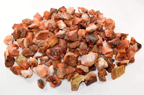 Vista 5 de HQRP Ágata cornalina naranja roja piedras ásperas de cristal natural Cabujones de piedras preciosas minerales Cabujones de muestras de roca