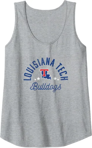 Vista 3 de Camiseta sin mangas con logotipo de Louisiana Tech Bulldogs, Negro