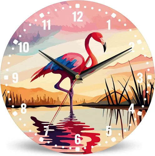 Vista 12 de SPUNKER Reloj de pared con bandera estadounidense, reloj de pared de cocina con bandera estadounidense, reloj de día de la independencia de 10