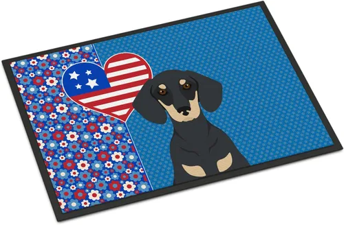 Vista 45 de Caroline's Treasures WDK5119JMAT Airedale Terrier USA - Tapete para interiores o exteriores, 24 x 36 pulgadas, tapete para puerta delantera