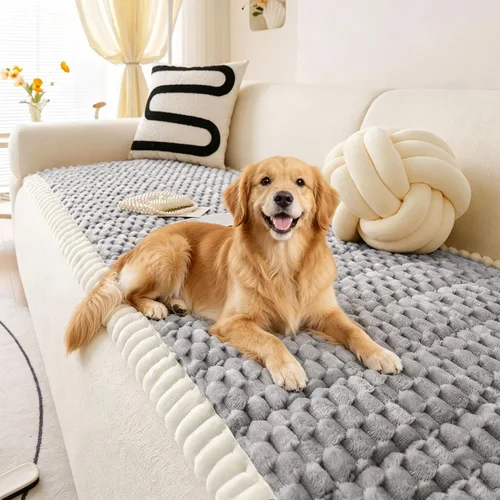 Vista 31 de OTOB Funda de sofá para perros, lavable, antideslizante, divertida funda para sofá para mascotas, protector de muebles suave y acogedor, apto
