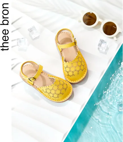 Vista 5 de THEE BRON Sandalias cómodas para niñas, zapatos para niños, sandalias rellenas