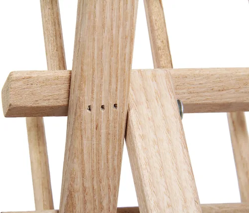 Vista 2 de Threadart Estante de hilo de madera para 66 carretes grandes, hecho de madera dura, resistente, independiente o montaje en pared, perfecto