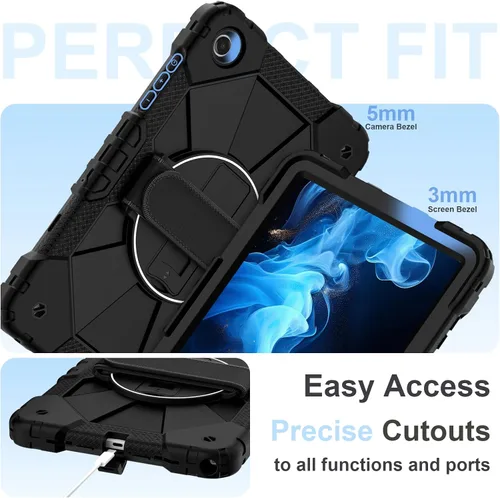 Vista 8 de Nitupai Funda para Samsung Galaxy Tab A11 Plus/A11+ 2025 de 11 pulgadas, Galaxy Tab A9+ 2023, funda resistente para tableta Samsung A11+ con soporte