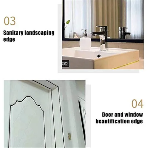 Vista 7 de Cinta adhesiva para azulejos de cerámica, bandas de borde de techo, línea de belleza, tiras de ajuste art deco para pisos, techos, encimeras