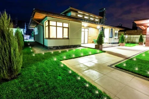 Vista 5 de DEKOR EZ Yard Dot - Kit de luz LED para caminos, paisaje, paisaje duro, iluminación de bajo voltaje (paquete de 4)