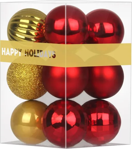 Vista 221 de Esferas pequeñas de Navidad de bronce y dorado de 1.6 pulgadas, adornos para decoración de árbol de Navidad, bolas colgantes inastillables