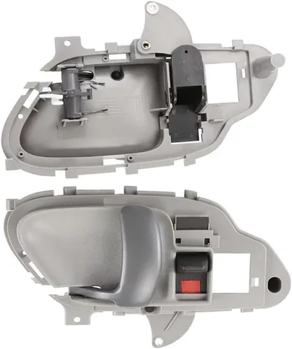 Vista 8 de Un par de manijas de puerta interior con kit de bisel de repuesto 15708043 15708044 compatible con Chevy Chevrolet GMC Truck 1995-2002 C1500 C2500