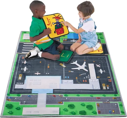 Vista 7 de Alfombra de dormitorio infantil de 31 a 47 pulgadas, alfombra creativa de diversión para el aeropuerto, alfombra suave para niños, bonita alfombra
