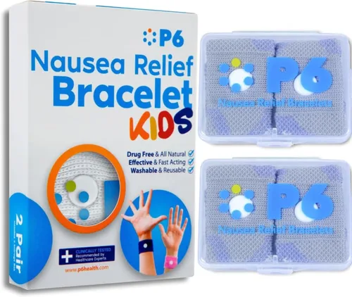 Vista 21 de P6 Bandas de mareo por movimiento para niños, pulseras para niños antináuseas, crucero por mar, viajes, enfermedades del automóvil, alivio natural