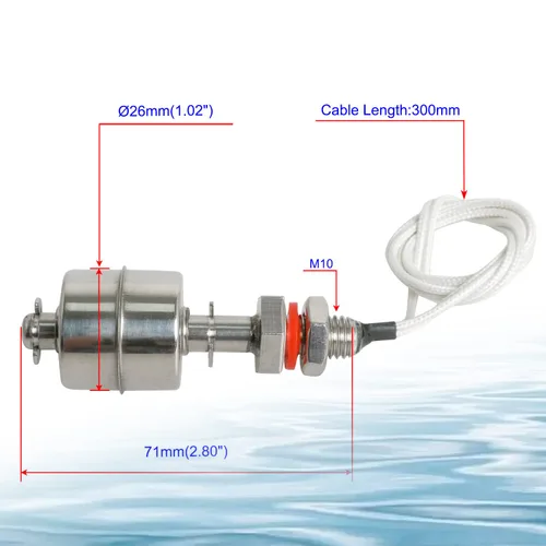 Vista 13 de Aopin Interruptor de sensor de nivel de agua de acero inoxidable, sensor de nivel de líquido, controlador de flotador de bola de plástico para bomba