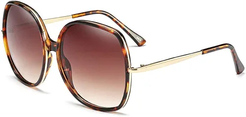 Vista 2 de Freckles Mark Gafas de sol cuadradas de gran tamaño de los años 70 para mujer, marco de plástico rectangular vintage
