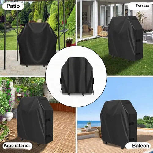 Vista 7 de OutdoorLines Cubierta Impermeable de Servicio Pesado para Parrilla BBQ - Cubiertas Universales para Parrilla de Barbacoa Resistentes a UV, Cubierta