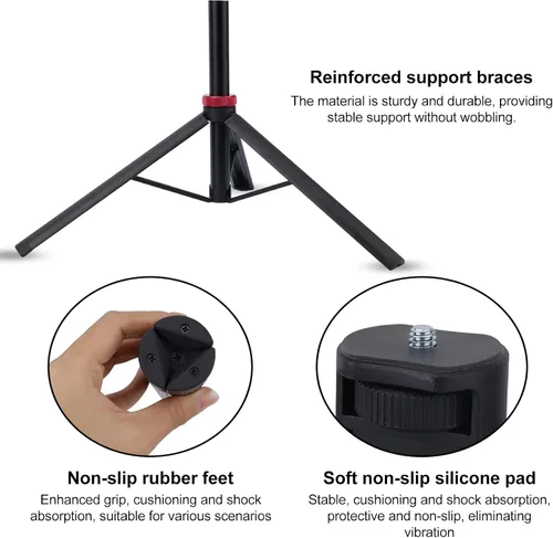 Vista 4 de 80" Selfie Stick Extendable Tripod with Adapter for DJI Osmo Pocket 4/3