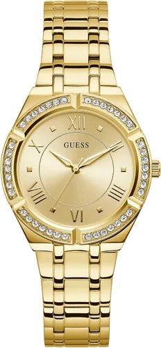 Vista 6 de Guess Reloj de cristal de silicona azul + tono oro rosa