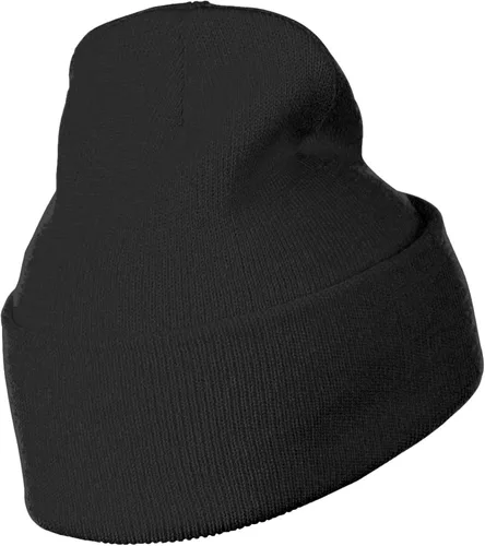 Vista 5 de V LONVOY American Flag Bully - Gorro de punto de invierno para hombres y mujeres, gorro de punto acanalado para uso diario, Negro, talla única