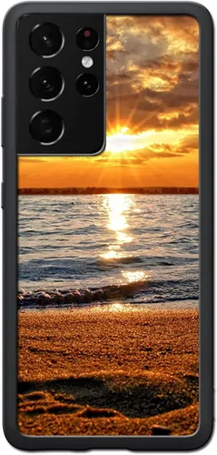 Vista 13 de Funda para Samsung Galaxy S20 5G - Funda de teléfono con diseño de puesta de sol de playa, TPU con absorción de golpes