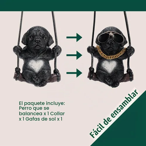 Vista 6 de Floruit Labrador Retriever - Accesorios colgantes para espejo de automóvil, lindos accesorios para espejo retrovisor de perro oscilante, accesorios