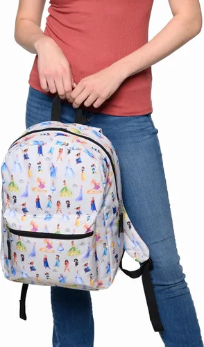 Vista 9 de Disney Mochila para portátil de 16 pulgadas, bolsillo de carga D100, princesa Minnie Mouse AOP