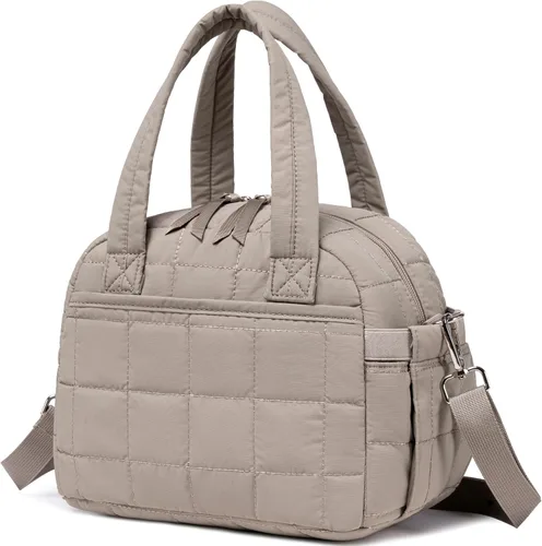 Vista 26 de LEDAOU Lonchera para Mujeres, Bolsa de Almuerzo Acolchada con Relleno Puffer, con Correa Ajustable, Aislada, Reutilizable, para el Trabajo, Escuela