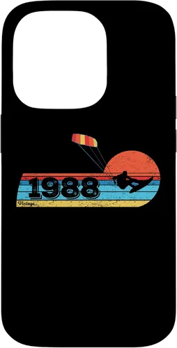 Vista 17 de Kitesurfer Kitesurfing Birthday Vintage 1988 Born Kitesurf Case for iPhone 16