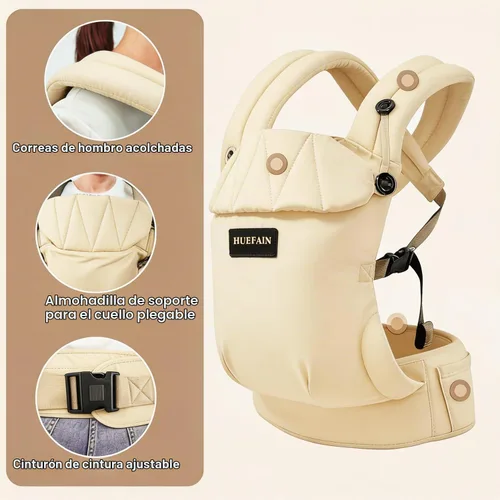 Vista 5 de Portabebés (7 a 44 libras), portabebés suave y transpirable con soporte ajustable, diseño ergonómico para posicionamiento de cadera, cómodo soporte