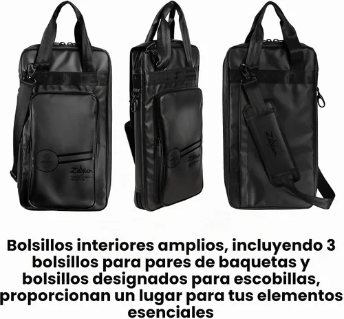 Vista 7 de Zildjian Bolsa para baquetas de concierto, color negro