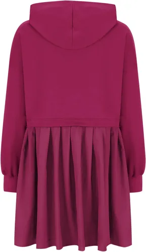Vista 4 de Vestidos de otoño Sudaderas con capucha para mujer Vestido de Vestir Color sólido Mangas largas Patchwork Jersey
