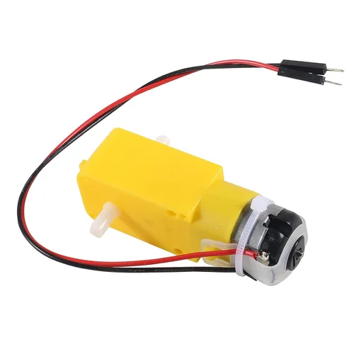 Vista 4 de ACEIRMC 8 unids TT DC Motor de caja de cambios de doble eje 3-6V Motor de engranajes 200RPM Ratio 1:48 Motor de eje con cable de 0.100 in