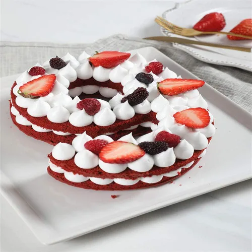 Vista 5 de Ulalaza Moldes de silicona para hornear pasteles de 0 a 8 números, molde de pastel de pan y mousse para cumpleaños, boda, aniversario