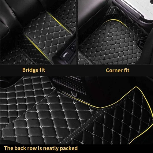 Vista 2 de Tapetes personalizados para automóvil para el 99.9% de Mercedes-Benz, todos los modos, sedán, SUV, deportes 2000-2023, cobertura completa, lindo